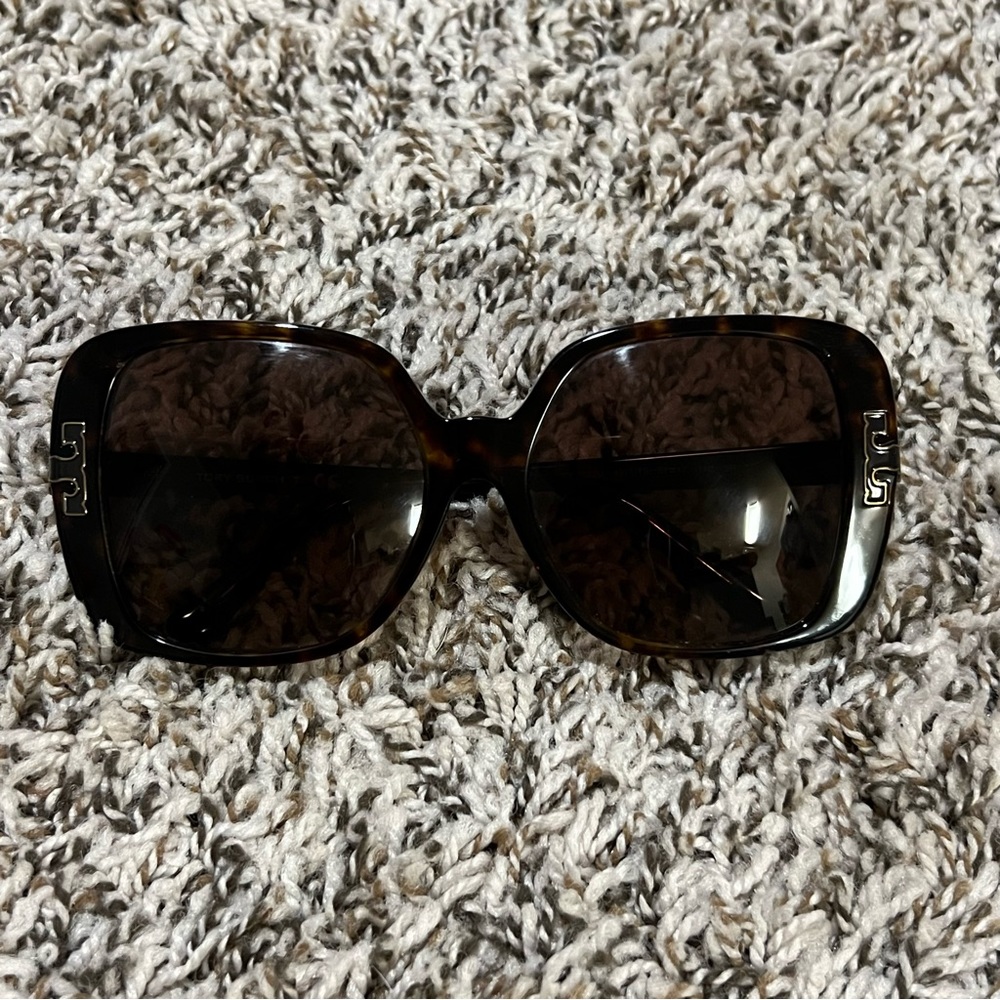 Tory Burch Havana Square T Logo Oversized Tortoise - TY7132U